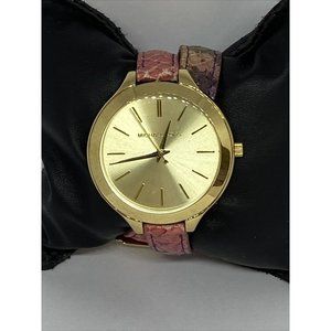 Michael Kors MK2390 Women's Pink Leather Analog Go